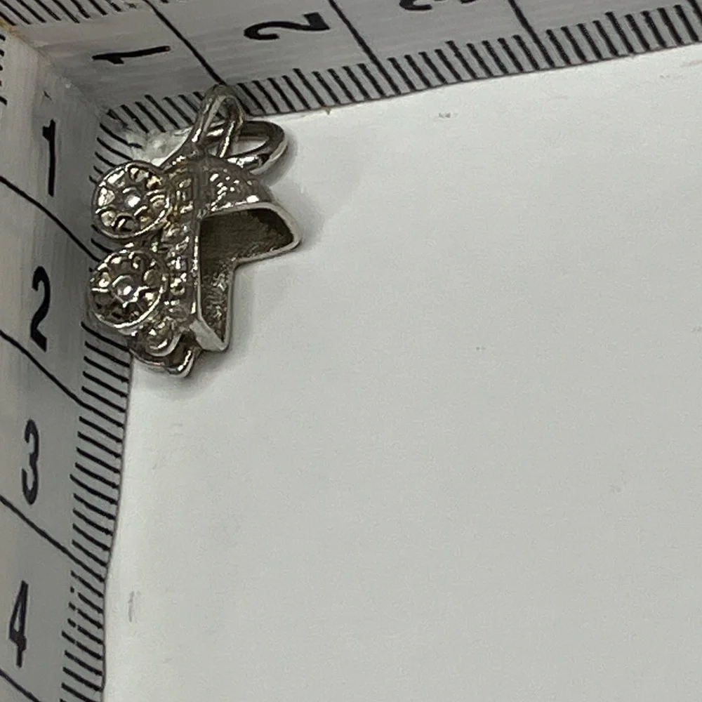 Vtg 925 Sterling Silver Baby Carriage Charm / Pendant - Picture 4 of 4